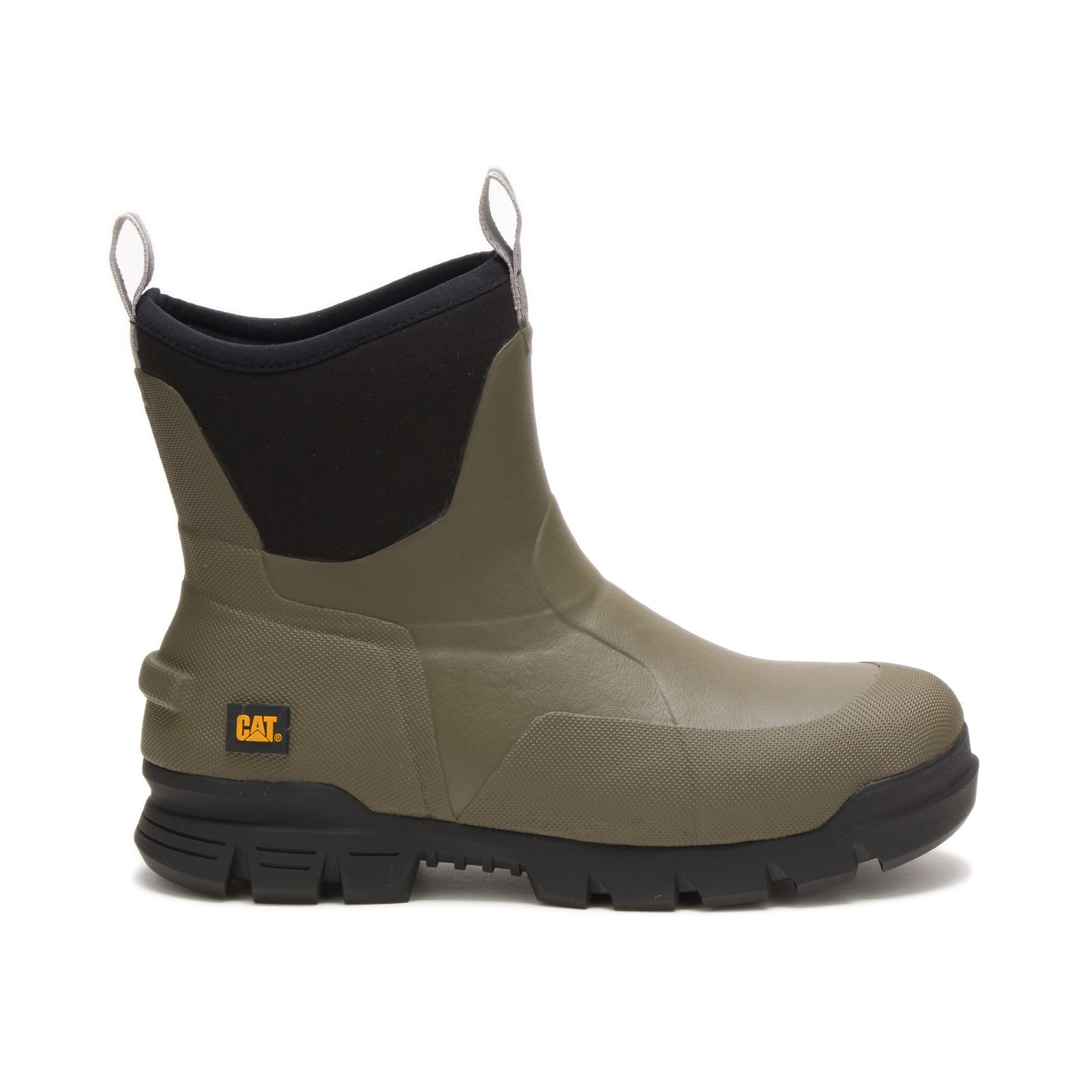 Men's Caterpillar Stormers 6" Rubber Boots Olive Ireland MHUO86154